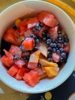 Low Carb Fruit Salad with Naturally Sweetened Vanilla Dressing